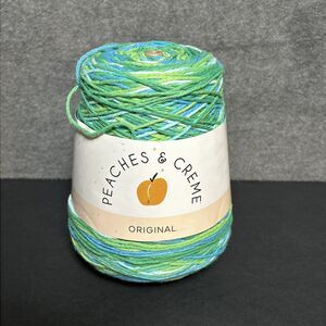 Peaches & Creme Cone 4 Medium Cotton Yarn 14 Oz Emerald Energy Worsted 4 Ply